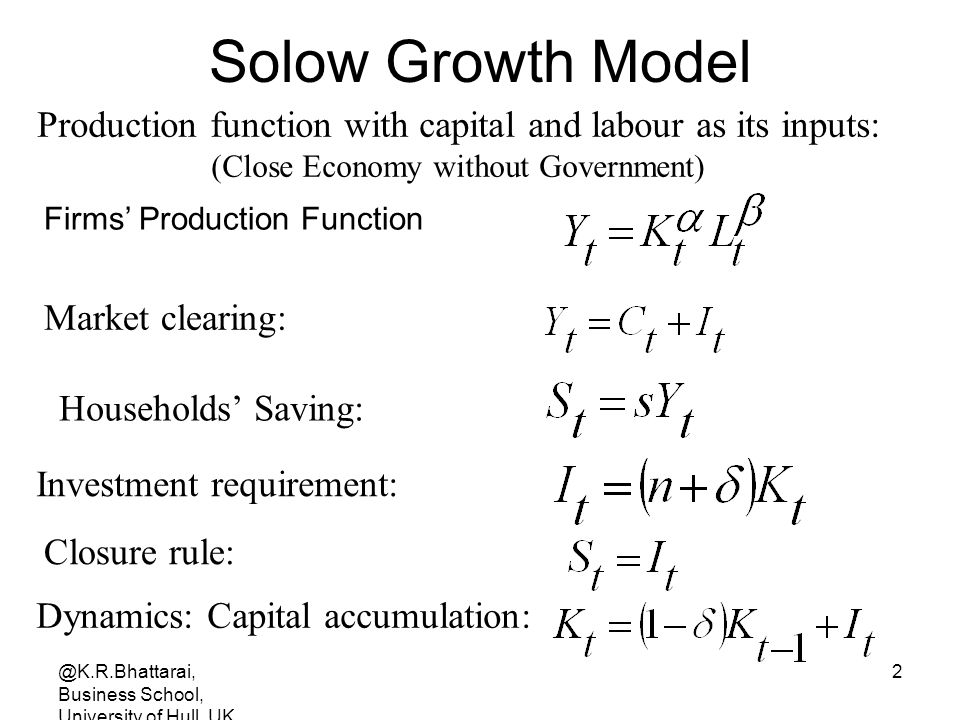 Solow-Swan Economic Growth Model